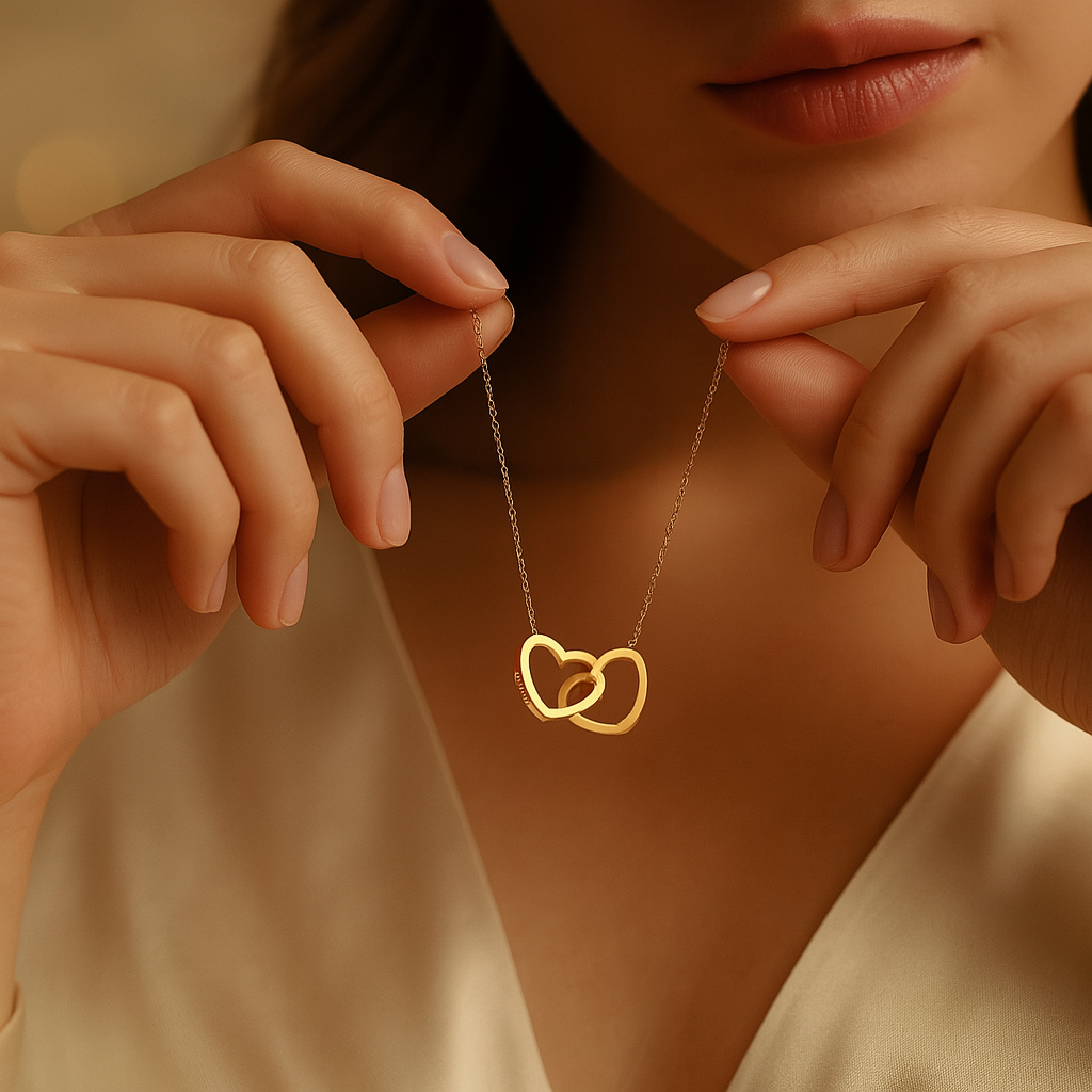 "Surprise" Rotating Forever Rose Box & Engraved Necklace
