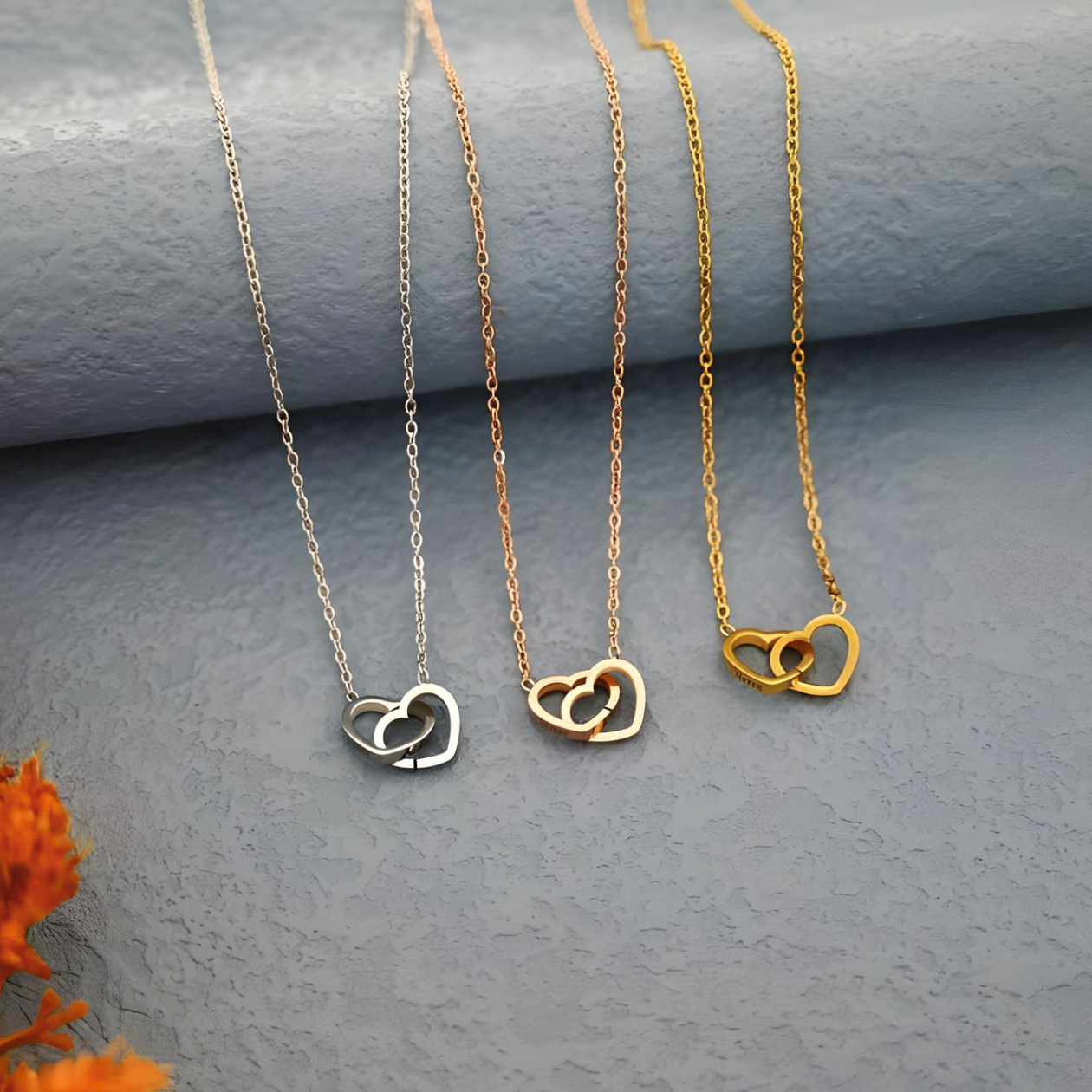 "Surprise" Rotating Forever Rose Box & Engraved Necklace